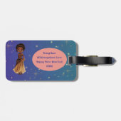 Bagagetail met Afrikaanse prinses Bagagelabel (Achterkant horizontaal)