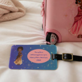 Bagagetail met Afrikaanse prinses Bagagelabel