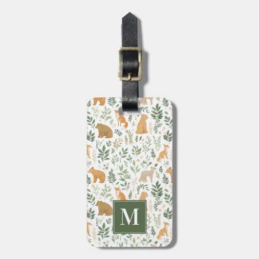 Bagagetail met Dieren uit het Bos Bagagelabel (Voorkant verticaal)
