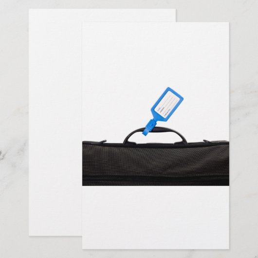 Bagagezak met identificerend label briefpapier (Voorkant / Achterkant)