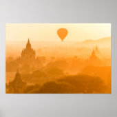 Bagan Myanmar Ballonreizen Poster (Voorkant)