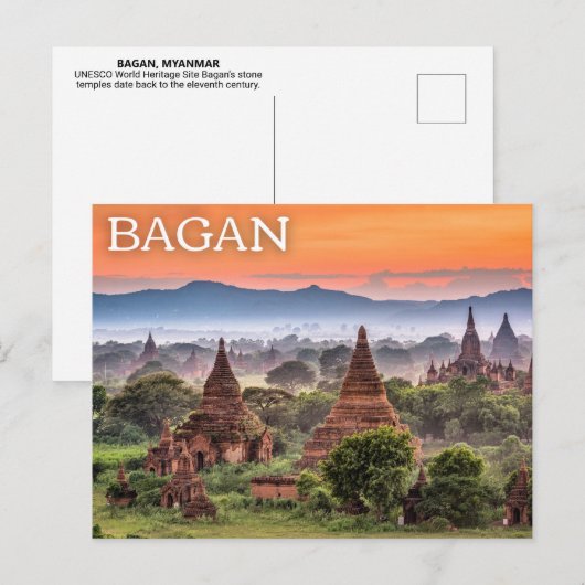 Bagan, Myanmar (Birma) Briefkaart (Voorkant / Achterkant)