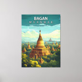Bagan, Myanmar: Een tijdloos wandtapijt Canvas Afdruk (Voorkant)