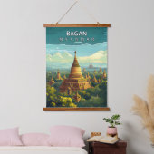 Bagan, Myanmar: Een tijdloos wandtapijt Hangend Wandkleed (Slaapkamer)