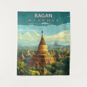 Bagan, Myanmar: Een tijdloos wandtapijt Wandkleed (Voorkant)