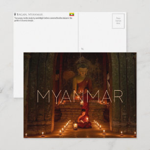 Bagan, Myanmar Reisansichtkaart Briefkaart
