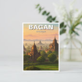 Bagan Myanmar Reizen Briefkaart (Staand voorkant)