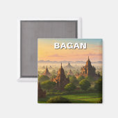 Bagan Myanmar Reizen Magneet (Voorkant / Achterkant)
