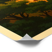 Bagan Myanmar - Vintage Travel  Poster (Hoek)