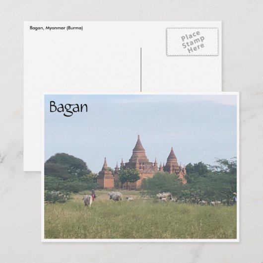 bagan tempel briefkaart (Voorkant / Achterkant)