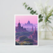 Bagan Tempels Myanmar is de prachtige toeristische Briefkaart (Staand voorkant)