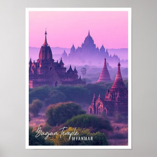 Bagan Tempels Myanmar is de prachtige toeristische Poster