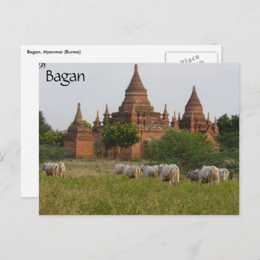 bagan tempelvee briefkaart (Voorkant / Achterkant)