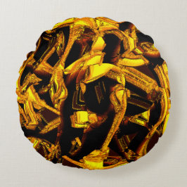 Bagasse of stukken gedehydrateerde tangerineschil rond kussen