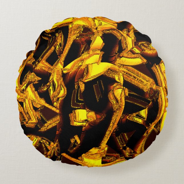 Bagasse of stukken gedehydrateerde tangerineschil rond kussen (Voorkant)