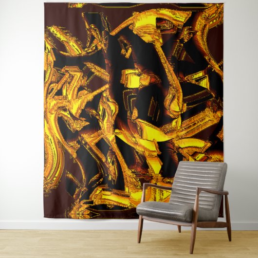 Bagasse of stukken gedehydrateerde tangerineschil wandkleed (In situ)