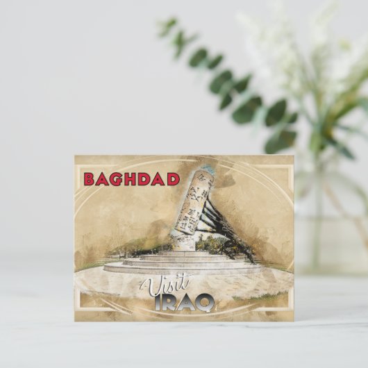 Bagdad, Bezoek Irak Briefkaart (Staand voorkant)