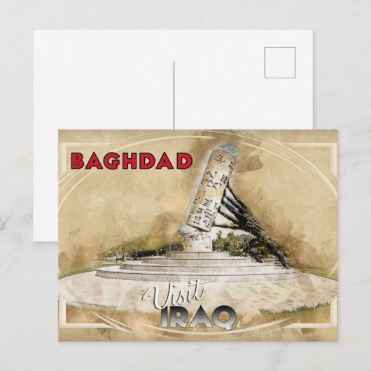 Bagdad, Bezoek Irak Briefkaart (Voorkant / Achterkant)