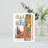  Bagdad Irak Travel Poster Briefkaart (Staand voorkant)
