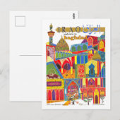  Bagdad Irak Travel Poster Briefkaart (Voorkant / Achterkant)