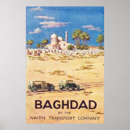 Bagdad Irak Vintage Reizen Poster