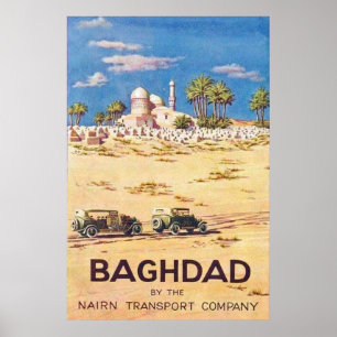 Bagdad Irak Vintage Reizen Poster
