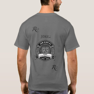 Bagde en Joker bak 75 jaar T T-shirt