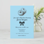Bagel aan boord Baby shower Uitnodigen Kaart (Staand voorkant)