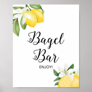 Bagel Bar Citroen Citrus Douche Bordje Poster