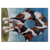 Bagel-Beagle schilderij cadeau Snijplank (Voorkant)