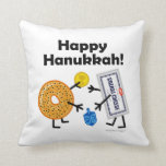 Bagel & Cream Cheese - Happy Hanukkah! Kussen<br><div class="desc">Joodse voedselpleisters - Bagel & Cream Cheese - groeten elkaar warm in Hanukkah en spelen met een droombeeld voor chocolade-munten (gelt). Een deel van mijn collectie "Friendly Foods"... klik op de link Winkel hieronder om ze allemaal weer te geven. U KUNT DE ACHTERGRONDKLEUR OP BEIDE ZIJDEN VAN PILLOW AAN IETS...</div>