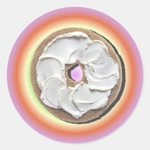 Bagel & Cream Cheese Ronde Sticker