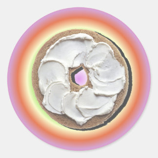 Bagel & Cream Cheese Ronde Sticker