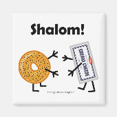 Bagel & Cream Cheese - Shalom! Magneet (Voorkant)