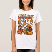 Bagel Day Madness Grappige Retro Art T-shirt (Voorkant)