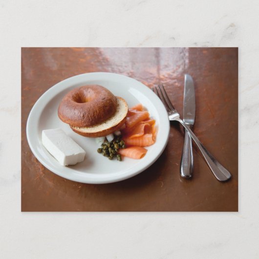 Bagel en Lox Briefkaart (Voorkant)