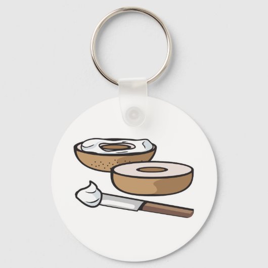 bagel- en roomkaas sleutelhanger (Voorkant)