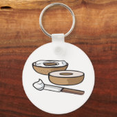 bagel- en roomkaas sleutelhanger (Voorkant)