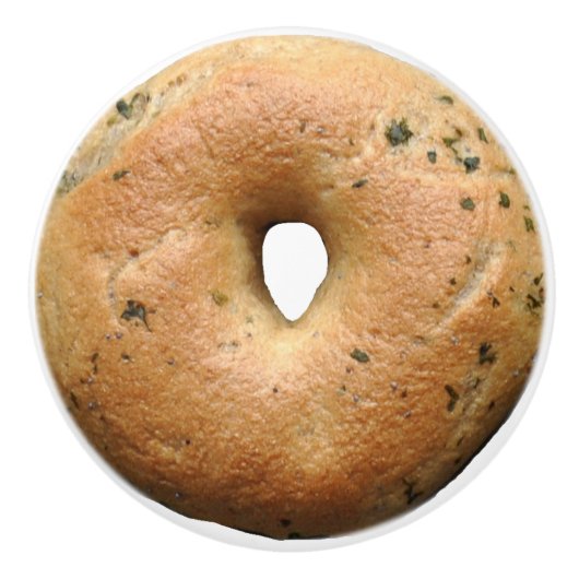 Bagel grappige 2D-afbeelding Keramische Knop (Voorkant)