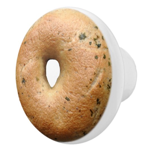 Bagel grappige 2D-afbeelding Keramische Knop (Rechts)