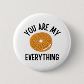 Bagel, jij bent m'n grappige. ronde button 5,7 cm (Voorkant)