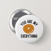 Bagel, jij bent m'n grappige. ronde button 5,7 cm (Voorkant /achterkant)