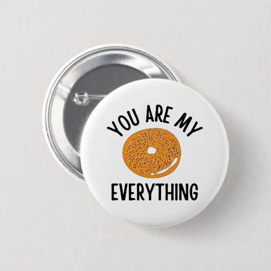Bagel, jij bent m'n grappige. ronde button 5,7 cm (Voorkant /achterkant)