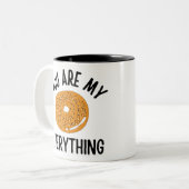 Bagel, jij bent m'n grappige. tweekleurige koffiemok (Voorkant links)