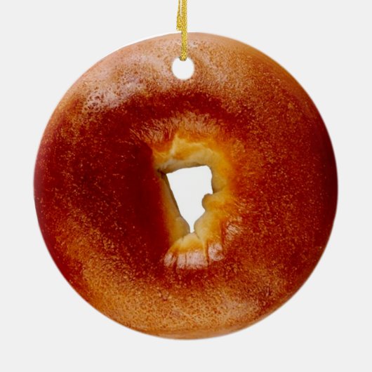 Bagel Keramisch Ornament (Achterkant)