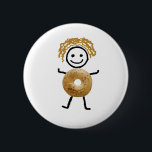 Bagel Kind Ronde Button 5,7 Cm<br><div class="desc">Cutest Bagel T-Shirt voor je Joodse cadeau</div>