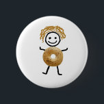 Bagel Kind Ronde Button 5,7 Cm<br><div class="desc">Cutest Bagel T-Shirt voor je Joodse cadeau</div>