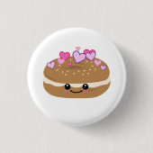 Bagel Lover Bagel Buddies Ronde Button 3,2 Cm (Voorkant)