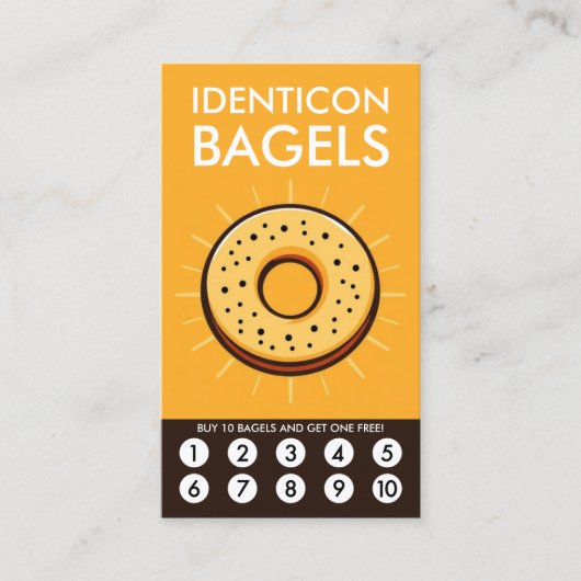 Bagel Loyalty Punch Card (Voorkant)