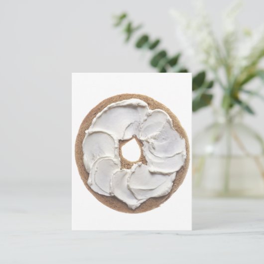 Bagel met Cream Cheese Briefkaart (Staand voorkant)